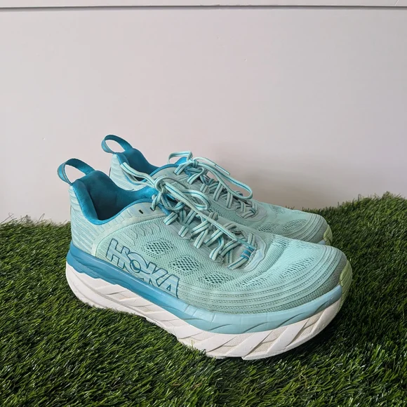 Hoka One One Bondi 6 Women's Sz. 10 Athletic Running Light blue and Aqua F27219K - Picture 1 of 7